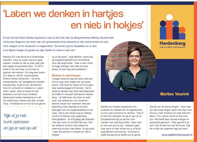 Interview Marlies Veurink bestuurslid Platform inclusief