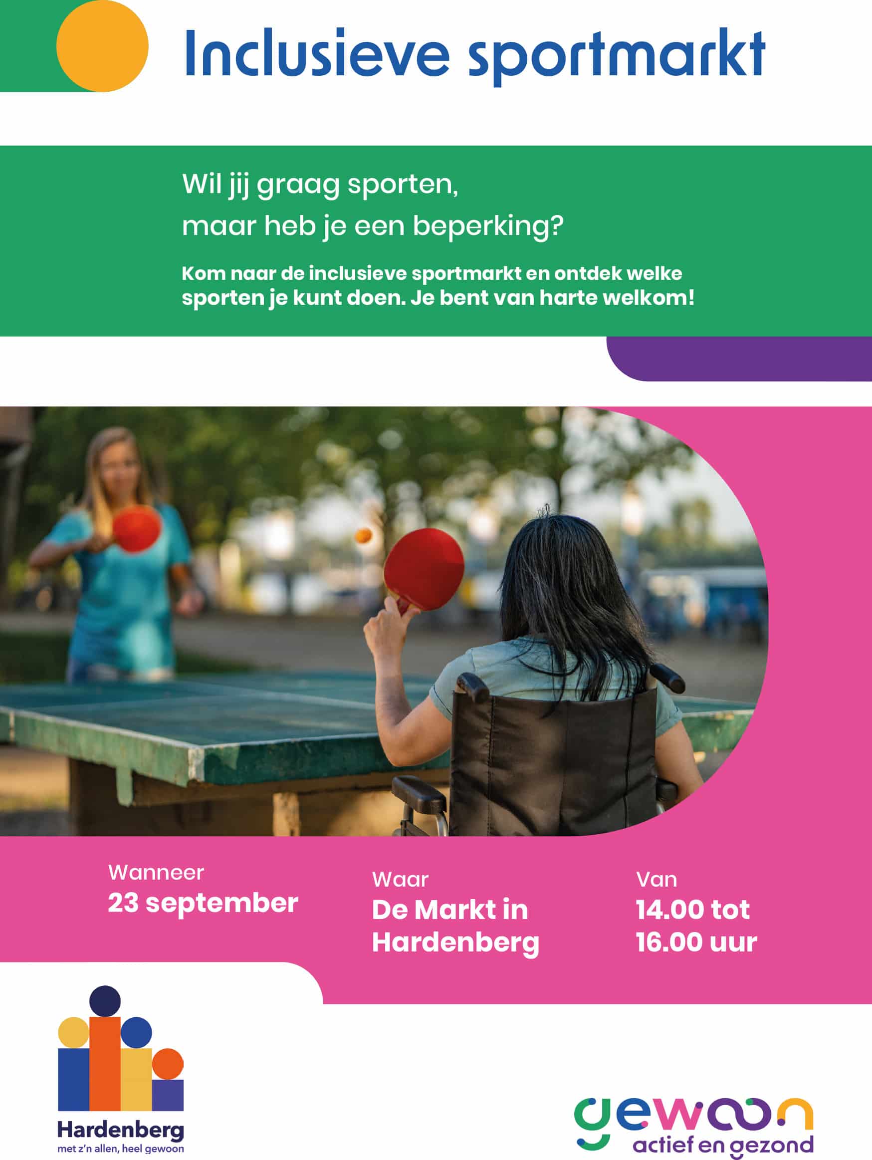 Inclusieve sportmarkt 2023 Hardenberg