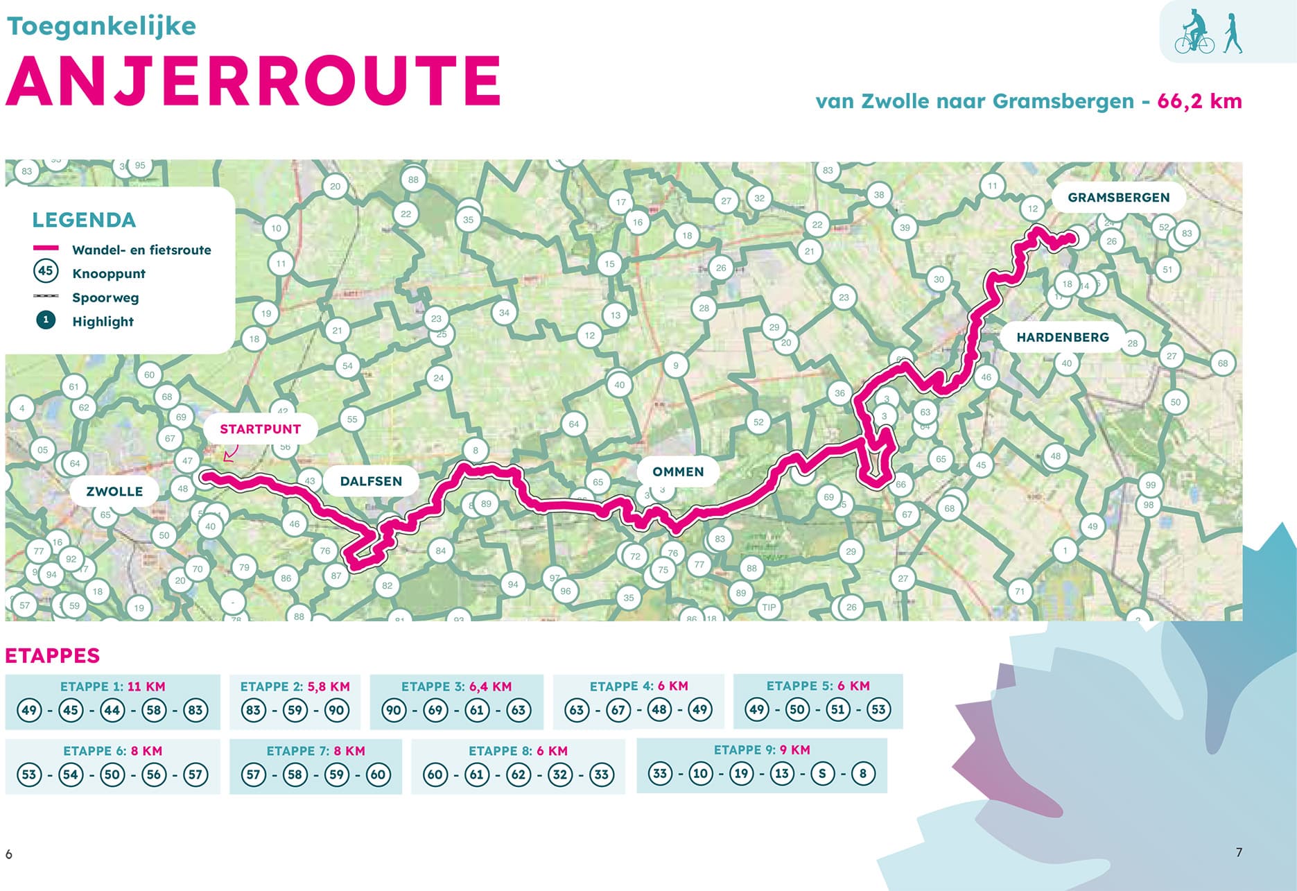 Toegankelijke anjerroute plattegrond