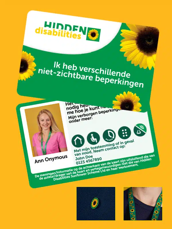 Hidden Disabilities Sunflower sleutelkoord Hidden Disabilities Sunflower-sleutelkoord