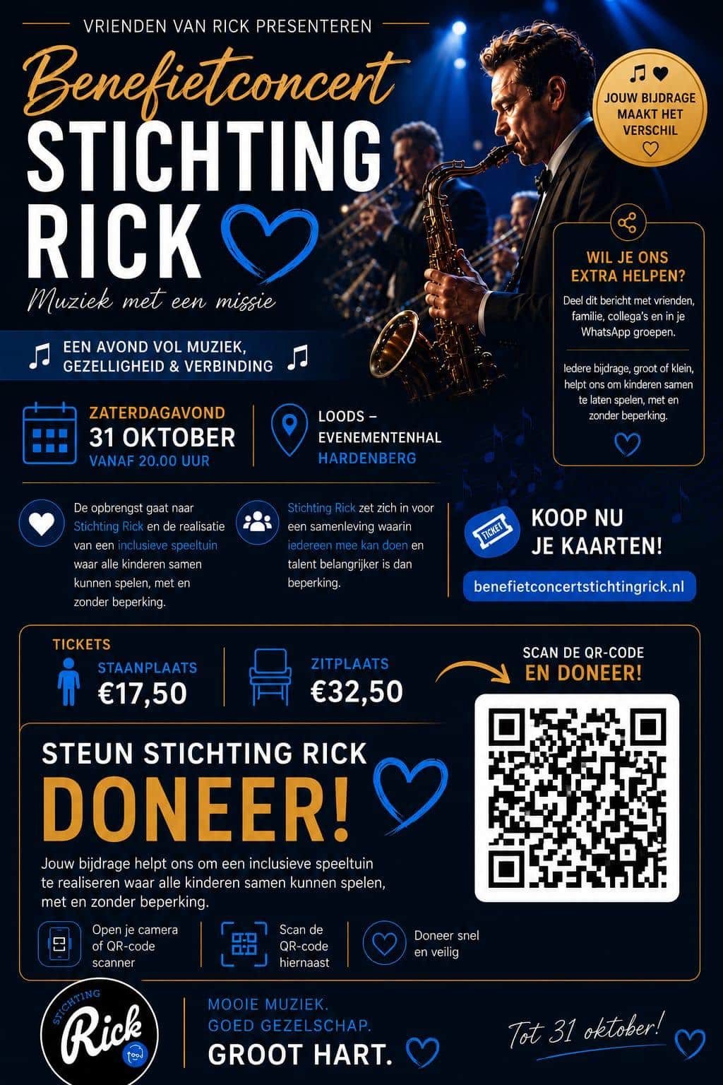 Benefietconcert stichting rick